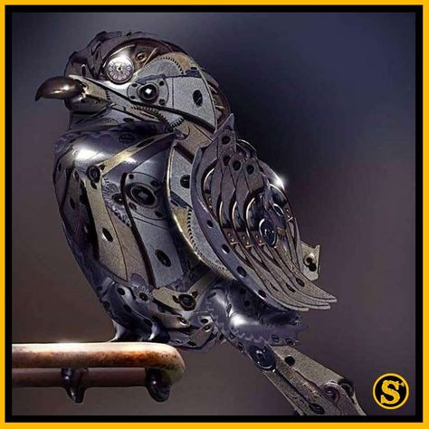 😍   Un #oiseau pas comme les autres    😀 #oiseaux #steampunk #mécanique #moineau   👍 Clio Evans, Steampunk Mode, Moda Steampunk, Steampunk Bird, Steampunk Animals, Mode Steampunk, Steampunk Tendencies, Futurisme Retro, Art Steampunk