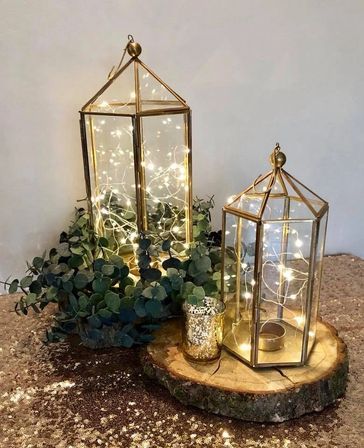 Fairytale Wedding Centerpieces, Enchanted Forest Prom, Enchanted Forest Decorations, Centerpieces For Wedding, Geometric Lantern, Enchanted Forest Theme, Lighted Centerpieces, Forest Theme Wedding, Prom Themes