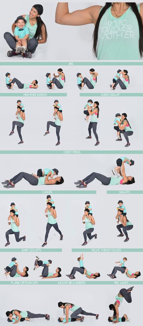 Workouts With Baby, Mom And Son Workout, Exercise With Baby, Mommy And Me Workouts, Toddler Workout, Workout With Toddler At Home, Baby Wearing Workout, Work Out With Baby, Mom And Baby Workout