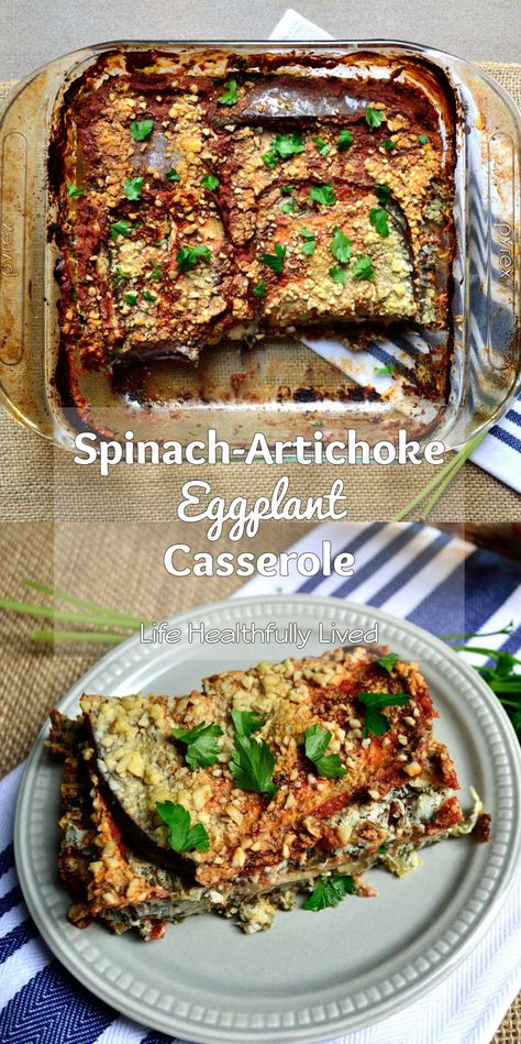 Eggplant And Artichoke Recipe, Eggplant Casserole, Artichoke Recipes, Spinach Artichoke, Eggplant Recipes, Bacon Recipes, Looks Yummy, I'm In Love, Vegan Dinners