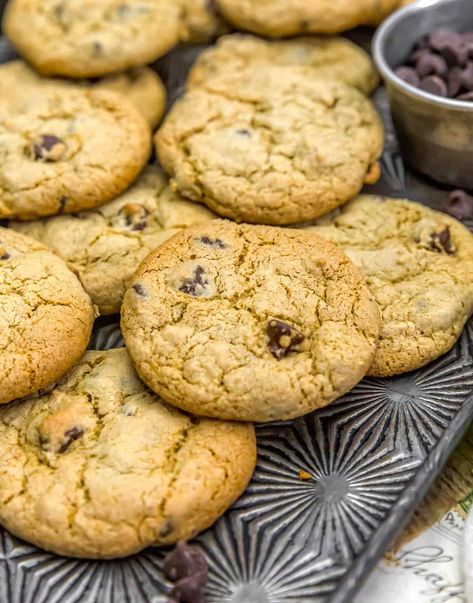 Vegan Healthy Classic Chewy Chocolate Chip Cookies - Monkey and Me Kitchen Adventures Gluten Free Vegan Baking, Monkey And Me, Monkey And Me Kitchen Adventures, Vegan Cookie Recipes, Vegan Board, Vegan Cookies Recipes, Plant Based Desserts, Vegan Cookie, Wfpb Recipes