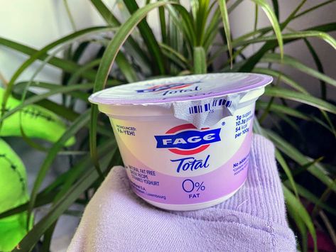 Fage Yogurt, Fat Free Recipes, Plain Yogurt, Dunkin Donuts Coffee Cup, Plain Greek Yogurt, Favorite Snack, Low Sugar, Fat Free, Greek Yogurt