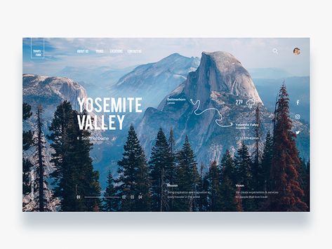 Discovery travel trekking website - Daily UI Challenge 21/365 by Christian Vizcarra Travel Website Design, Webdesign Inspiration, Daily Ui, Web Ui Design, Ui Design Inspiration, Web Inspiration, Web Layout Design, Travel Website, Web Layout