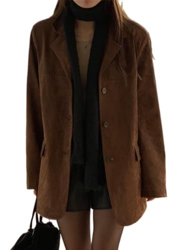 2024 Minimalist, Suede Jacket Women, Faux Leather Jacket Women, Trendy Blazers, Autumn Jacket Women, Brown Faux Leather Jacket, Minimalist Vintage, Winter Pattern, Elegant Office