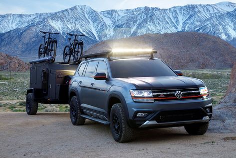 Vw Suv, Vr6 Engine, Custom Body Kits, Vw Atlas, Expedition Trailer, Volkswagen Atlas, Family Suv, Off Road Camper, Car Badges