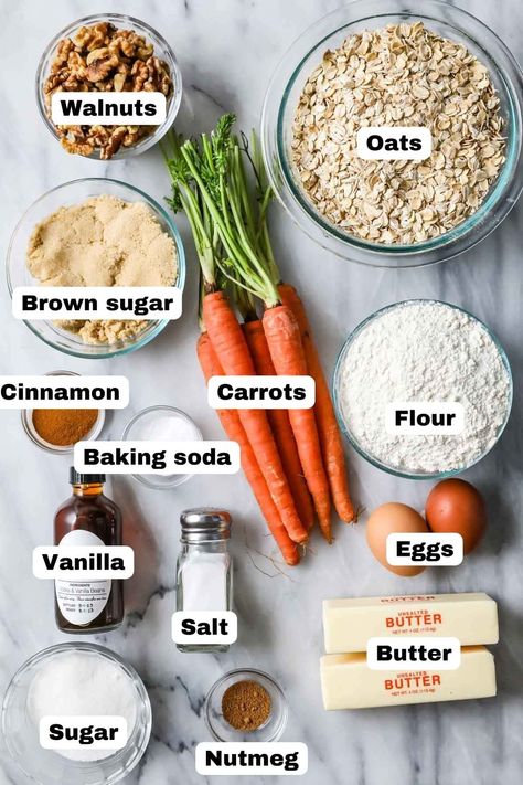 Cinnamon Carrots, Whole Cake, Carrot Cake Oatmeal, Carrot Cake Cookies, With Cream Cheese Frosting, Baking Flour, Oatmeal Cookies, Cheese Frosting, Salted Butter