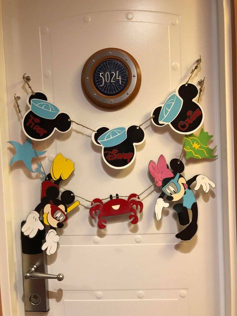 Disney Inspired Banners For Any Type Of Disney Vacation! Disney Cruise Rooms, Cruise Door Decorations Carnival, Disney Banner, Disney Magnets, Disney Cruise Fish Extender Gifts, Cruise Vibes, Cruise Door Decorations, Disney Halloween Cruise, Disney Cruise Door Decorations