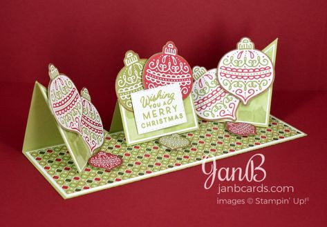 Screen Cards, Fancy Fold Card Tutorials, My Needs, Homemade Christmas Cards, Christmas Card Crafts, Shaped Cards, Easel Cards, Card Making Tutorials, Fancy Fold Cards