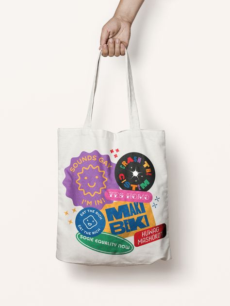 Southern Tagalog Pride 2021 Merchandise on Behance Desain Tote Bag, Sublimacion Ideas, Graphic Shirt Design, Canvas Bag Design, Tods Bag, Illustration Product, Cool Kids Clothes, Graphic Design Packaging, Canvas Designs