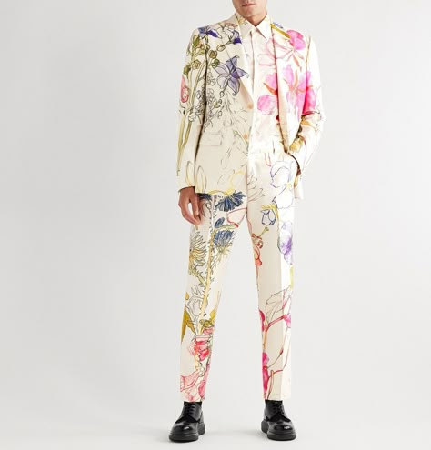 Alexander Mcqueen Shirt, Floral Suit Jacket, Alexander Mcqueen Jacket, Floral Suit, Natural Motifs, Alexander Mcqueen Bracelet, Alexander Mcqueen Sneakers, Mcqueen Sneakers, Women Suits