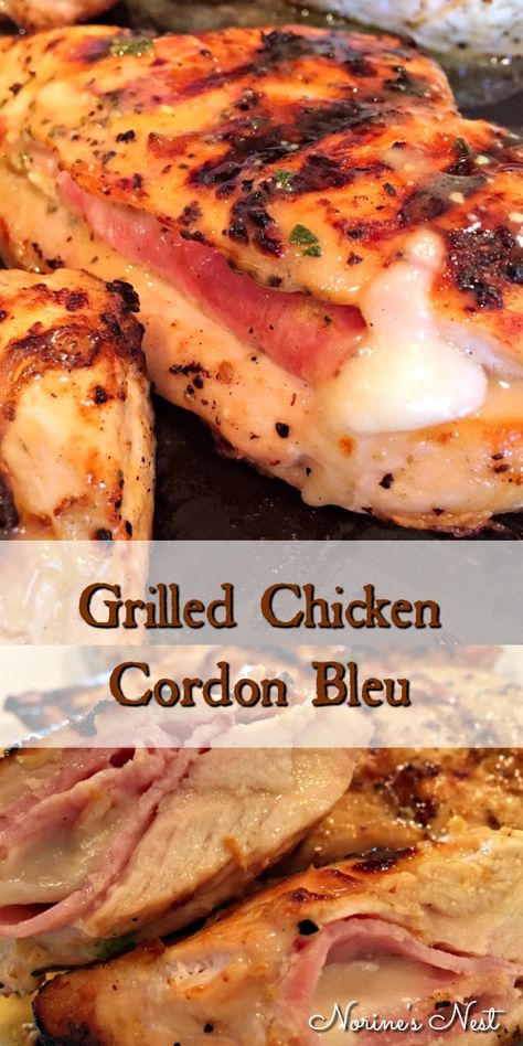 Grilled Chicken Cordon Bleu, Chicken Thights Recipes, Cordon Bleu Recipe, Chicken Cordon Bleu Recipe, Ham And Swiss, Great Chicken Recipes, Marinating Chicken Breast, Chicken Cordon, Chicken Cordon Bleu