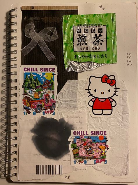 Hello Kitty Journal, Journal Idea, Bulletin Journal Ideas, Pretty Journals, Memory Journal, Scrapbook Book, Art Journal Therapy, Sketchbook Art Journal, My Journal