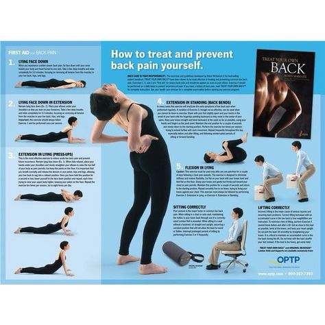 Workout Mckenzie Method, Mckenzie Exercises, Low Back Exercises, Exercise Poster, Neck Exercises, Upper Back Pain, Lower Back Pain Relief, Back Pain Exercises, Hip Pain