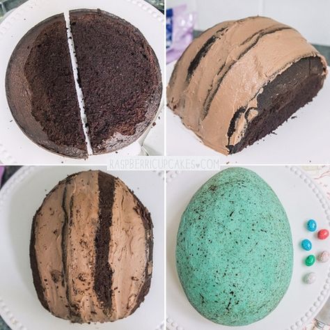 How to Make a Giant Chocolate Speckled Egg Cake - Recipe and Tutorial Afl Party, Speckled Egg Cake, Baking Design, Cake Moulds, Easter Egg Cake, Cake Tips, Giant Chocolate, Speckled Eggs, Egg Cake