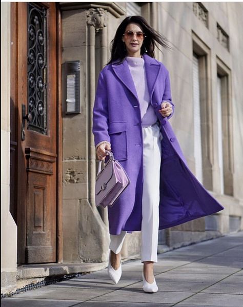 Digital Fashion Design, Lavender Outfit, Wearing Purple, Purple Coat, Very Peri, Lilac Lavender, Winter Outfits Cold, Fashion Inspiration Design, Cold Weather Outfits