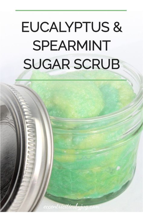 Eucalyptus Sugar Scrub Diy, Salt Scrubs With Essential Oils Easy Diy, Essential Oil Sugar Scrub Recipe, Salt Scrubs With Essential Oils, Sugar Scrubs With Essential Oils, Sugar Scrub Favors, Homemade Scrubs, Salt Scrub Recipe, Diy Sugar Scrub