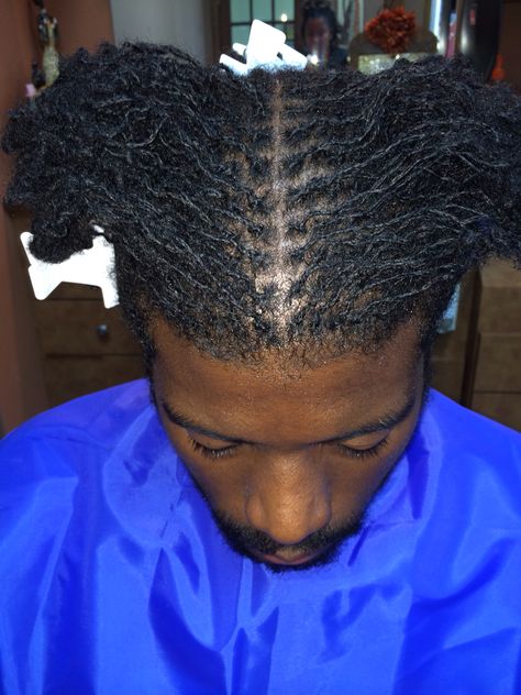 Brotherlocks(tm) - Rockin' Locks by Riamor - Brookfield, WI Brother Locs Men, Men Microlocs, Micro Locs Men, Brother Locs, Loc Sizes, High Top Dreads, Locks Hairstyles, Mens Dreadlock Styles, Natural Dreads