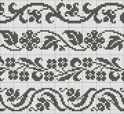 Háčkované Lemy, Fair Isle Chart, Colorwork Chart, Cross Stitch Border Pattern, Fair Isle Knitting Patterns, Fair Isles, Pola Kristik, Cross Stitch Patterns Flowers, Cross Stitch Bookmarks