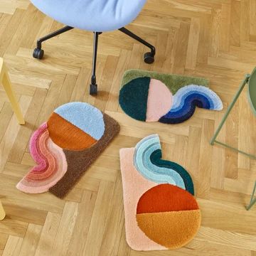 Wavy Rug, Gradient Rug, Tufting Diy, Funky Rugs, Minimal Furniture, Baby Rugs, Rug Inspiration, Tapestry Wall Art, Target Rug