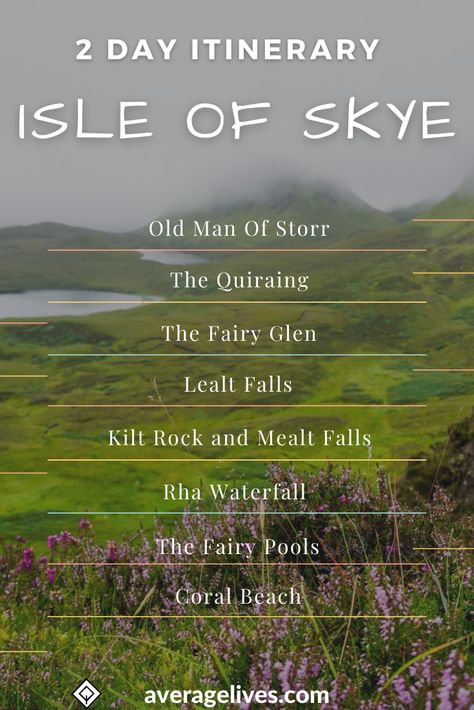 Is two days on the Isle of Skye Scotland a good time to spend? Read about what you can do in two days on this beautiful island including Isle of Skye photography and the Isle of Skye Fairy Pools! Hint Hint - you can do a lot! Scotland Fairy Pools, Skye Island Scotland, Isle Of Skye Fairy Pools, Isle Of Skye Aesthetic, Scotland Highlands Travel, Skye Island, Fairy Pools Isle Of Skye, Nc500 Scotland, Visiting Scotland