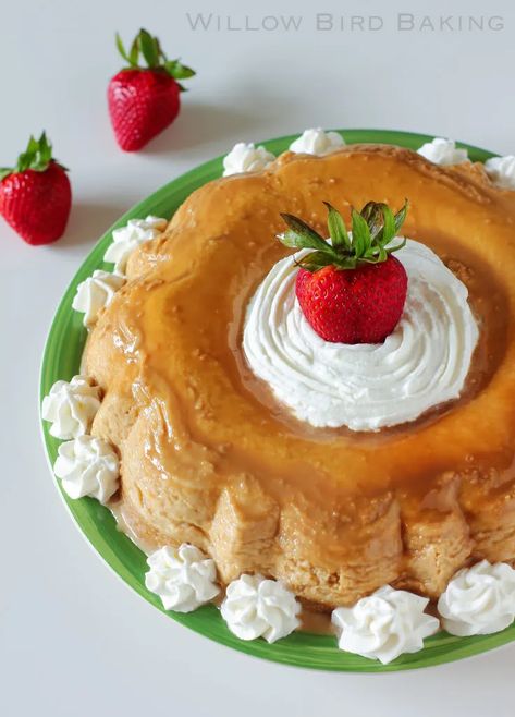 Flan Tres Leches Cake - Willow Bird Baking Flan Cakes, Tres Leches Cake Recipe, Flan Cake, Leches Cake, Flan Recipe, Tres Leches Cake, Sicilian Recipes, Mexican Dessert, Jell O