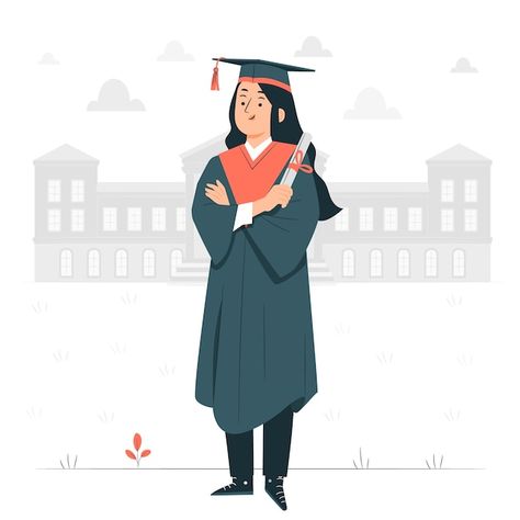 Degree Illustration, Graduate Illustration, Graduation Illustration, Degree Cap, Bachelor Of Science In Nursing, Marketing Degree, Vector Girl, Cap Graduation, Student Scholarships