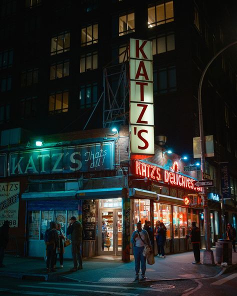 Katz's Delicatessen vintage signs at night, Manhattan, New York Katz's Delicatessen, Posters Framed, Manhattan New York, Vintage Signs, Framed Wall, Art Home Decor, Wall Art Home, At Night, Framed Artwork