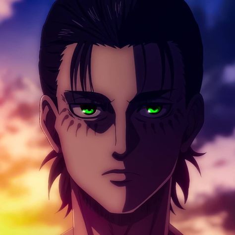 Erin Attack On Titan, Eren Icon, Kids In Love, Demon Eyes, Dark Green Aesthetic, Titans Anime, Attack On Titan Eren, My Fantasy World, One Peice Anime