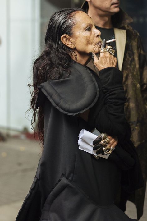 Michelle Lamy, Michele Lamy, Advanced Style, Ageless Style, Dark Fashion, Comme Des Garcons, Rick Owens, Style Icon, Stylish Women