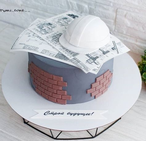 Cake For Architect Birthdays, Architect Cake, Architect Cake Ideas, Architecture Cake, Building Cake, Tulip Cake, Cake Designs For Boy, Construction Cake, House Cake