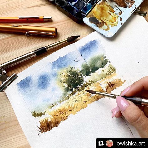 Gouache Art, Quick Sketch, Watercolor Artist, Watercolor Artwork, R C, Instagram Repost, Watercolor Landscape, A R, Watercolor Art