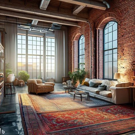 Tribeca Loft New York, New York Loft Apartment, Cozy Loft Apartment, Industrial Loft Apartment, Brick Apartments, Modern Loft Apartment, Ny Loft, Warehouse Living, San Myshuno