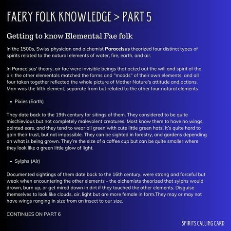 Learn more and more about them Fairies Facts, Fairy Mythology, Elemental Spirits, Fairies Mythology, Fairy Spells, Cottagecore Ideas, Plot Ideas, Fae Folk, Witch Tips