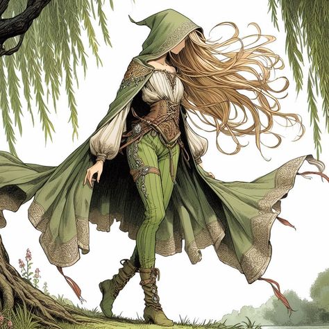 Druid Wood Elf, Fairy Rogue, Wood Elf Druid Female, Wood Elf Female, Elf Poses, Wood Elf Costume, Dnd Fairy, Forest Fae, Dnd Druid