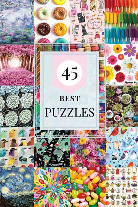 Need a fun pastime of puzzles? Check out this list of the 45 Best Puzzles for Adults. It is a great collection of puzzles to satisfy everyone's interest. Best Puzzles For Adults, Cute Puzzles, Games Corner, Coloring Puzzle, Puzzle Party, Jigsaw Puzzles For Adults, Flower Puzzles, Best Jigsaw, Free Jigsaw Puzzles