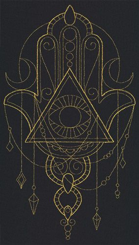 Talisman - Draping Hamsa design (UT9894) from UrbanThreads.com Egyptian Folklore, Hamsa Tattoo Design, Hamsa Art, Hamsa Design, Hamsa Tattoo, Urban Threads, Seeing Eye, All Seeing Eye, All Seeing