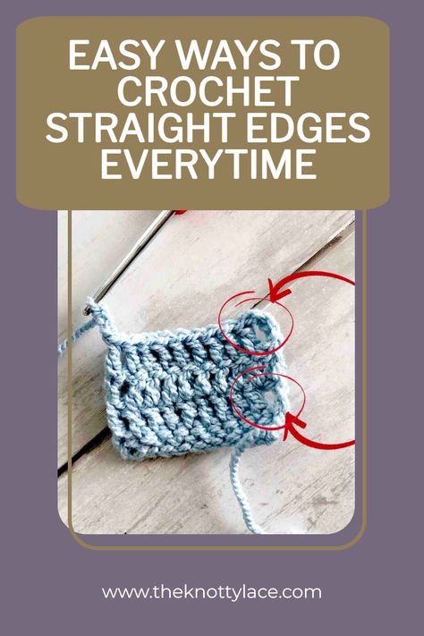 Learn how to Crochet with confidence and ease with this easy step by step picture tutorial with any stitch. It will keep your rows aligned, ensuring perfect straight edges every time. No more frustration or uneven edges! How To Keep Crochet Edges Straight, Straight Edges In Crochet, Crochet Straight Edges, Crochet Hacks, Crochet Blanket Pattern Easy, Crochet Hack, Crochet Christmas Gifts, Picture Tutorial, Crochet Tools