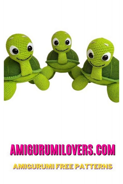 Turtle Amigurumi Free Pattern, Turtle Amigurumi, Crochet Turtle Pattern, Big Turtle, Crocheted Patterns, Crochet Turtle, Turtle Pattern, Crochet Things, Amigurumi Free