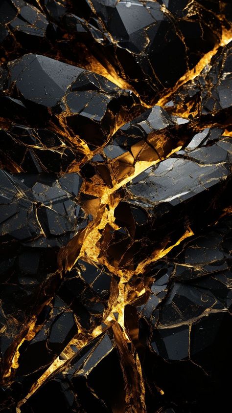 Metals Aesthetic, Geo Aesthetic, Black Gold Wallpaper, Gold And Black Wallpaper, Black And Gold Aesthetic, Crystal Background, Pale Blue Dot, Rock Textures, Artistic Wallpaper