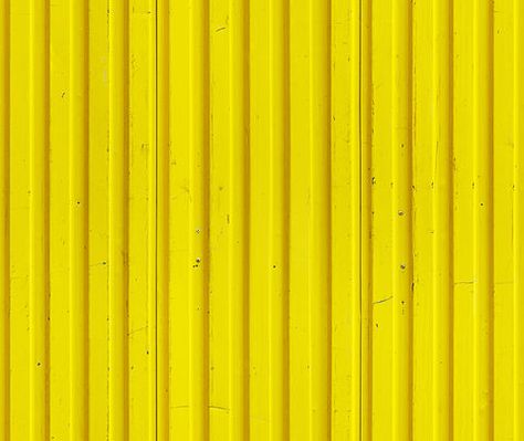 Yellow Corrugated Metal Sheet Yellow Pantone, Visuell Identitet, Yellow Textures, Colouring Pics, Metal Fence, Free Textures, Corrugated Metal, Material Textures, Metal Texture