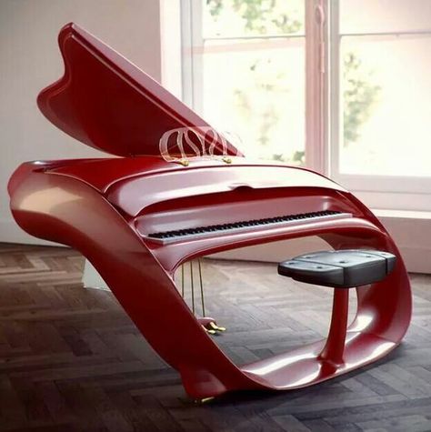 Cool! Red Piano, Piano Photo, Not Musik, Piano Art, Learn To Play Guitar, Science Fiction Novels, Garden Bedroom, Grand Piano, Cool Guitar