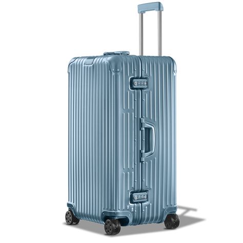 Original Trunk Plus Large Aluminium Suitcase | Arctic Blue | RIMOWA Suitcase Rimowa, Aluminium Suitcase, Rimowa Suitcase, Edinburgh Winter, Big Suitcase, Aluminum Suitcase, Extra Large Suitcase, Olympic Airlines, Rimowa Luggage