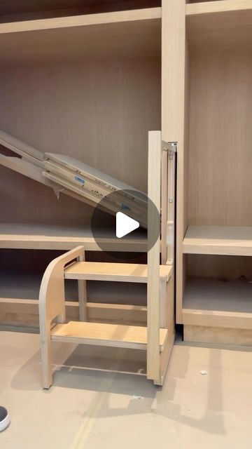 Design.Only on Instagram: "Hideaway Step Stool by @hideawaysolutions⁣ •⁣⁣⁣⁣⁣⁣⁣⁣⁣⁣⁣⁣⁣⁣ It’s a clever method to organize your closet effectively, creating space for your wardrobe while maintaining a stylish appearance.⁣ •⁣⁣⁣⁣⁣⁣⁣⁣⁣⁣⁣⁣⁣⁣ 🎥 by @aea_interiors⁣ •⁣⁣⁣⁣⁣⁣⁣⁣⁣⁣⁣⁣⁣⁣ •⁣⁣⁣⁣⁣⁣⁣⁣⁣⁣⁣⁣⁣⁣ •#Design_Only #design #product #step #stool #hidden #furniture #wardrobe" Small Bedroom Storage Solutions, Hidden Furniture, Collapsible Furniture, Collapsible Stool, Wall Wardrobe Design, Furniture Wardrobe, Organize Your Closet, Kitchen Step Stool, Small Bedroom Storage