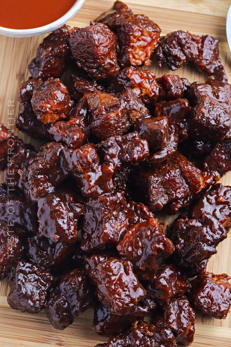 Pork Belly Candy Recipe, Pork Belly Burnt Ends Recipe, Pork Belly Burnt Ends Oven Recipes, Crock Pot Burnt Ends, Kielbasa Burnt Ends, Rib End Pork Chop Recipes, Oven Pork Belly Burnt Ends, Oven Baked Pork Belly Burnt Ends, Pork Ends Recipes