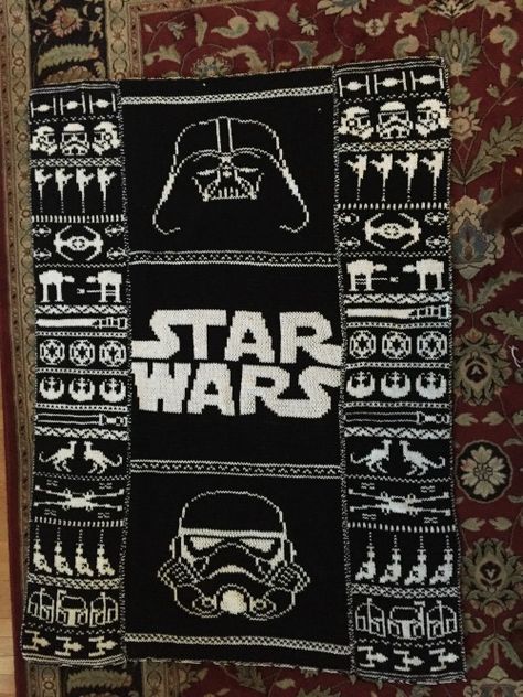 -lizard-wizard-: All I have to say about this project is thank... Knitting A Blanket, Star Wars Blanket, Crochet Kids Blanket, Star Wars Quilt, Star Wars Crochet, Star Wars Crafts, Crochet Stars, Star Wars Kids, Blanket Knitting Patterns