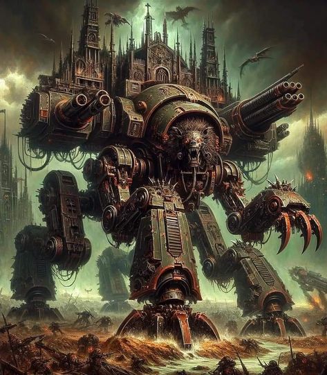 Mechanical Art, Gothic Fantasy Art, Warhammer 40k Art, Warhammer Art, Alien Concept Art, Warhammer 40k Artwork, Dungeons And Dragons Homebrew, Robot Art, Robots Concept