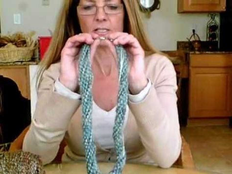 Learn how to make a scarf necklace. I will show you how to make this unique, one of a kind necklace that is great for any season. It can be worn as a chunky necklace or wrapped around twice for a scarf look. Depending on what type of fabric or yarn you use you can make it as big and as warm as you would like. It only takes about ten minutes and ... Yarn Necklace Diy How To Make, Scarf Necklace How To Make, Scarf Necklace Diy, Ribbon Yarn Scarf, Easy Necklace, Beaded Scarf, Yarn Necklace, Diy Yarn Crafts, Scarf Yarn