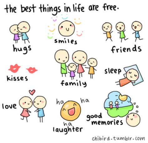 The best things in life are free: "hugs, kisses, love, sleep, friends.." Good Memories, Hugs Kisses, Best Things In Life, Important Things In Life, Life Quotes Love, Best Memories, Family Love, Cute Quotes, Time Management