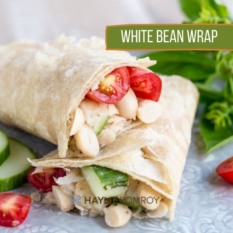 Haylie Pomroy's White Bean Wrap White Bean Wrap, Haylie Pomroy Recipes, Fast Metabolism Diet Plan, Metabolism Diet Plan, Bean Wrap, Fast Metabolism Recipes, Fast Metabolism Diet Recipes, Fmd Recipes, Metabolic Diet Recipes