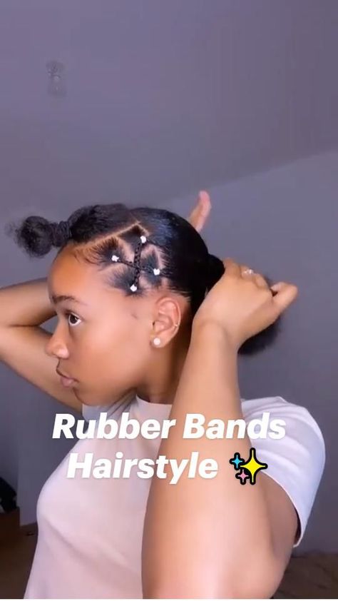 Rubber Band Hairstyles, Cabello Afro Natural, Natural Hair Bun Styles, Hair Puff, Quick Natural Hair Styles, Short Hair Black, Girls Natural Hairstyles, Curly Hair Styles Easy, Hair Twist Styles